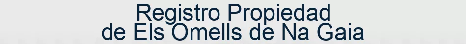 Registro Propiedad de Els Omells de Na Gaia