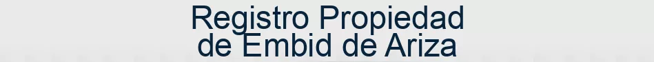 Registro Propiedad de Embid de Ariza