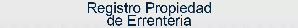 Registro Propiedad de Errenteria