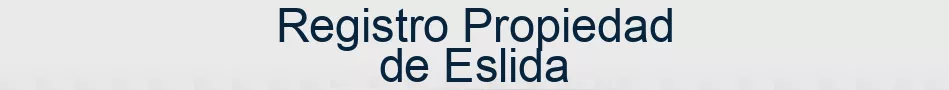 Registro Propiedad de Eslida