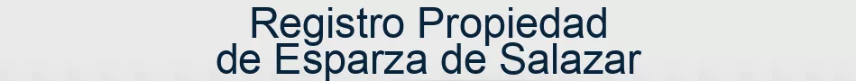 Registro Propiedad de Esparza de Salazar