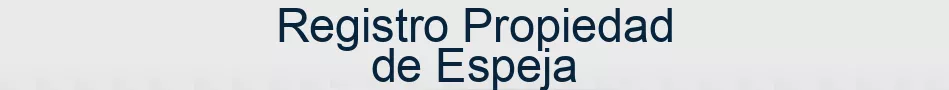 Registro Propiedad de Espeja