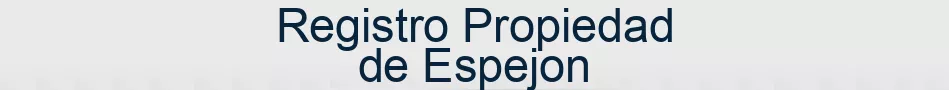 Registro Propiedad de Espejon
