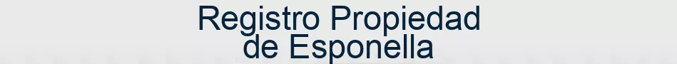 Registro Propiedad de Esponella