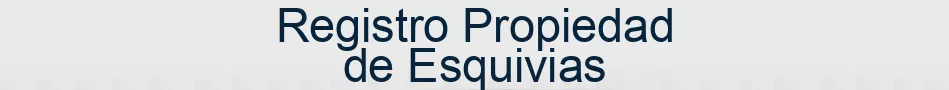 Registro Propiedad de Esquivias