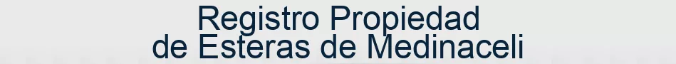 Registro Propiedad de Esteras de Medinaceli