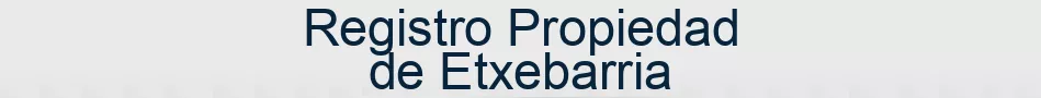 Registro Propiedad de Etxebarria