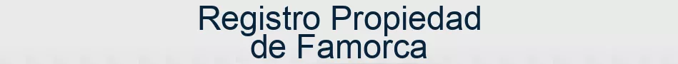Registro Propiedad de Famorca