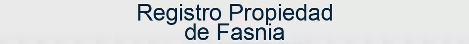 Registro Propiedad de Fasnia