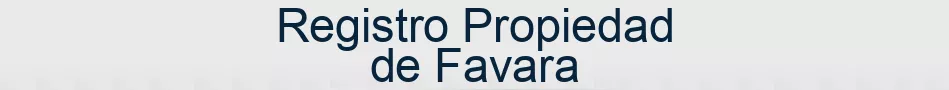 Registro Propiedad de Favara