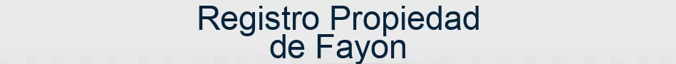 Registro Propiedad de Fayon