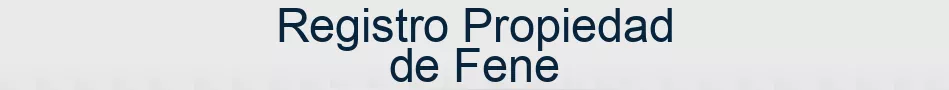 Registro Propiedad de Fene