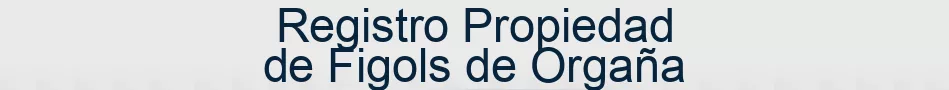 Registro Propiedad de Figols de Orgaña