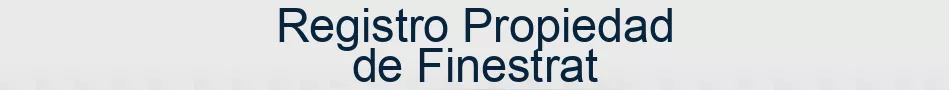 Registro Propiedad de Finestrat