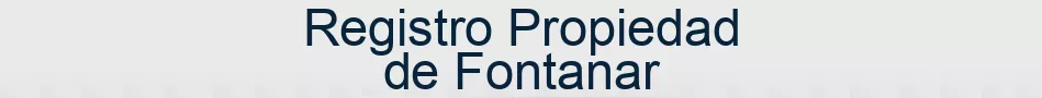 Registro Propiedad de Fontanar