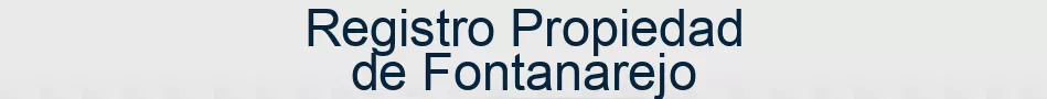 Registro Propiedad de Fontanarejo