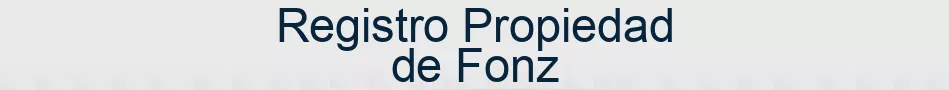 Registro Propiedad de Fonz