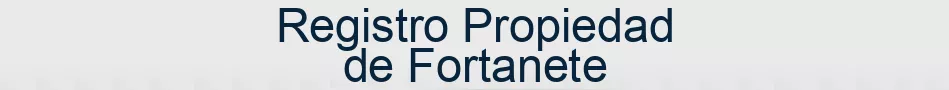 Registro Propiedad de Fortanete