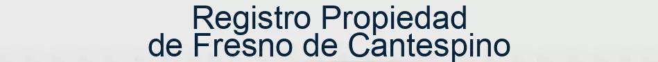 Registro Propiedad de Fresno de Cantespino