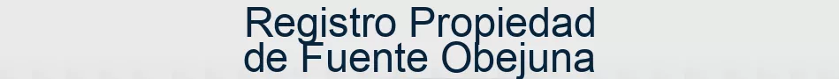 Registro Propiedad de Fuente Obejuna