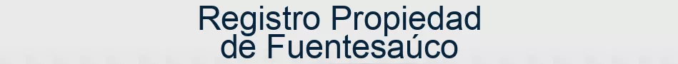 Registro Propiedad de Fuentesaúco