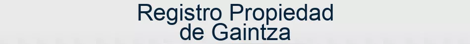 Registro Propiedad de Gaintza