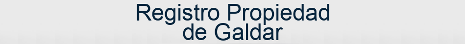 Registro Propiedad de Galdar