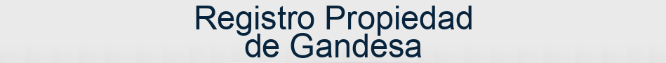 Registro Propiedad de Gandesa