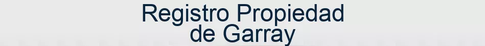 Registro Propiedad de Garray