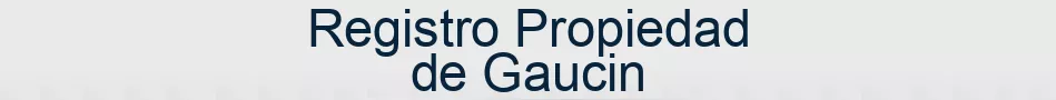 Registro Propiedad de Gaucin