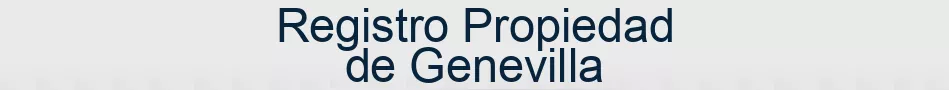 Registro Propiedad de Genevilla