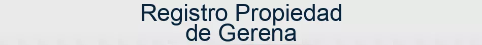 Registro Propiedad de Gerena