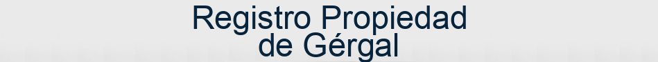 Registro Propiedad de Gérgal