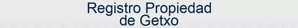 Registro Propiedad de Getxo