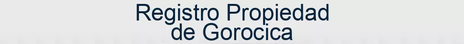 Registro Propiedad de Gorocica