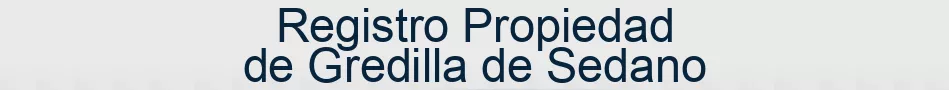 Registro Propiedad de Gredilla de Sedano