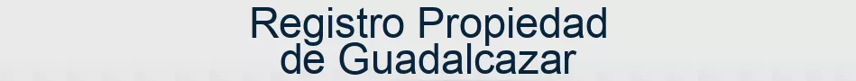 Registro Propiedad de Guadalcazar