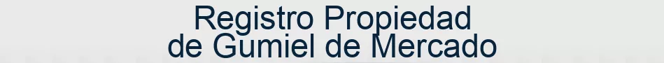 Registro Propiedad de Gumiel de Mercado