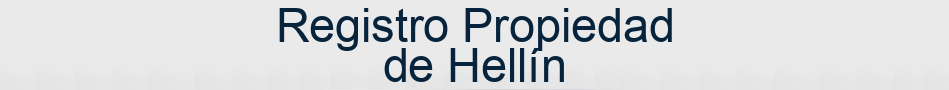 Registro Propiedad de Hellín