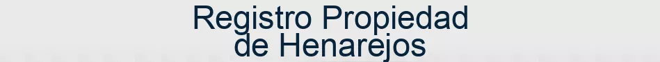 Registro Propiedad de Henarejos