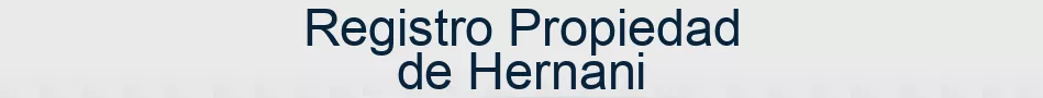 Registro Propiedad de Hernani