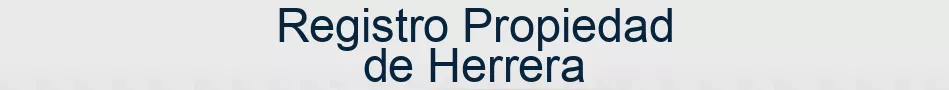 Registro Propiedad de Herrera