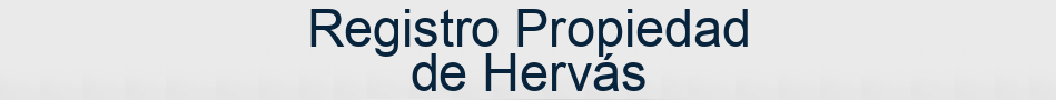 Registro Propiedad de Hervás