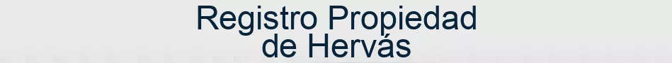 Registro Propiedad de Hervás