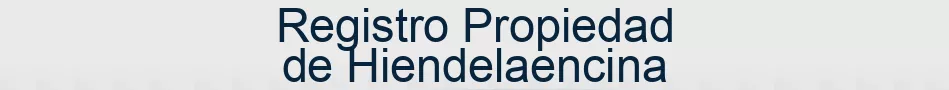 Registro Propiedad de Hiendelaencina