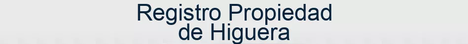 Registro Propiedad de Higuera