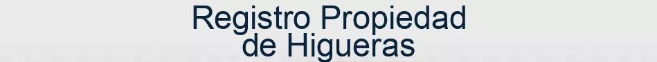 Registro Propiedad de Higueras
