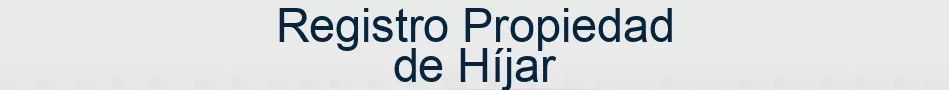 Registro Propiedad de Híjar