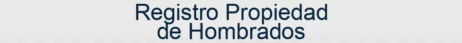 Registro Propiedad de Hombrados