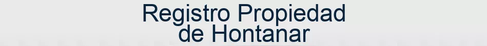 Registro Propiedad de Hontanar